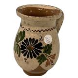 Hungarian Style  stoneware pitcher features hand-p