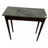 Modern Cherry Faux Marble Side Table 27'h., 27'w