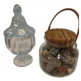 Glass Jar and Candy Jar
