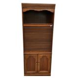 Oak Pressed Wood Media Cabinet  77'h., 30'w., 16