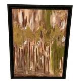 27'h., 20'w Framed Painting of Abstract Landscap