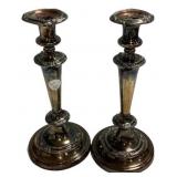 12' Silver plate Candle holders
