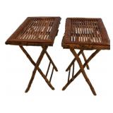 Pair of Bamboo Folding Tables