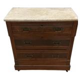Antique Victorian Marble Bachelor's Chest