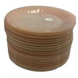 18 Fire King Pink Swirl 7 3/4' Salad Plates