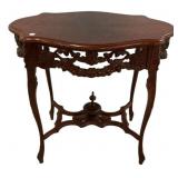 Louis XV Style Turtle Top Parlor Table 30'h. 32'