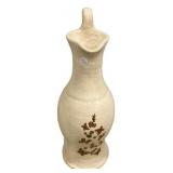 23' Hand Crafted Pottery Floral Ewer