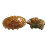 9'dia Northwood Carnival Glass Bowls