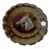Dugan Glass Company 'Pony' pattern plate 9'dia