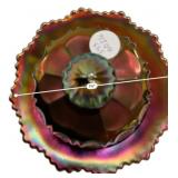 Carnival Glass Grape Butter Dish