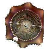 Carnival Glass Ruffled Edge Bowl