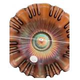 Carnival Glass Ruffled Edge Bowl