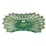 Green Depression Glass Petal Bowl