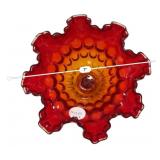 Fenton Amberina Thumbprint Compote