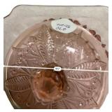 Pair Pink Depression Glass Butter Dishes
