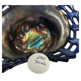 Carnival Glass Tree Trunk Swing Vase