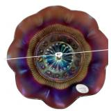 Carnival Glass Ruffled Edge Bowl
