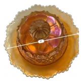 Marigold Carnival Glass Table Set 3pc