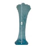 Fenton Blue Opalescent Tree Trunk Vase