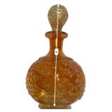Marigold Carnival Glass Grape Decanter