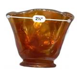 Marigold Carnival Glass Cups Set of 4