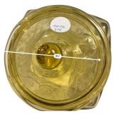 Depression Glass Lidded Jars Pair