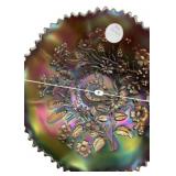 Carnival Glass Good Luck Ruffled Bowl