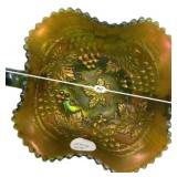 Carnival Glass Grape & Cable Bon Bon