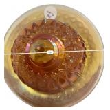 Marigold Carnival Glass Butter Dish