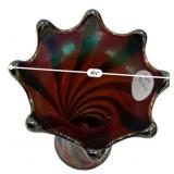 Carnival Glass Twist Swung Vase