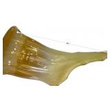 Pair Yellow Art Glass Epergne Vases