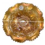 Marigold Carnival Glass Bowls Lot of 3