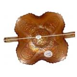 Marigold Carnival Glass Bonbon Dish