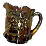 Carnival Glass Grape Pattern Creamer