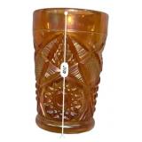 Marigold Carnival Glass Tumblers Set/4