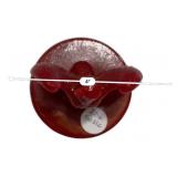Red Glass Double Dove Figurine