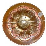 Carnival Glass Grape Pattern Plate