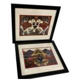 Two Mar Abboud Elephant and Camel Prints 16'h., 1
