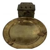 Brass Tray and Trinket Box
