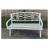 Aluminum  scroll back garden bench