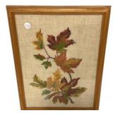 Cross Stitch Flower Framed