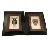 Pair of Framed Ancient Vases
