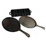 Iron Skillets and Corn Tray