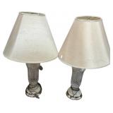 Pressed Glass Urn Vase Lamps