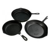 3 Cast Iron Skillets