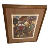 Framed art print  titled Village Dance by Czech ar
