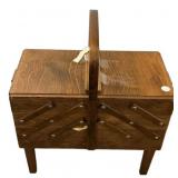 mid-century modern Norway sewing cabinet
