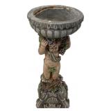 25' Chalkware Figural Plant Stand