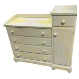 20th Century Painted Changing Cabinet 47'h., 51'