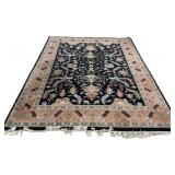 7'10 x 10'7 Serapi Black/Blue/Peach Persian Wool R